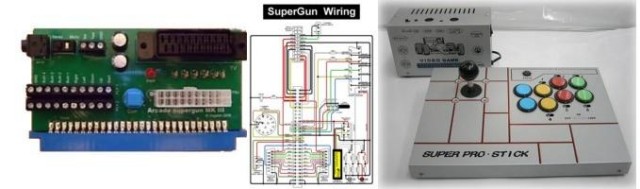 Deux versions de supergun, et un exemple de câblage...